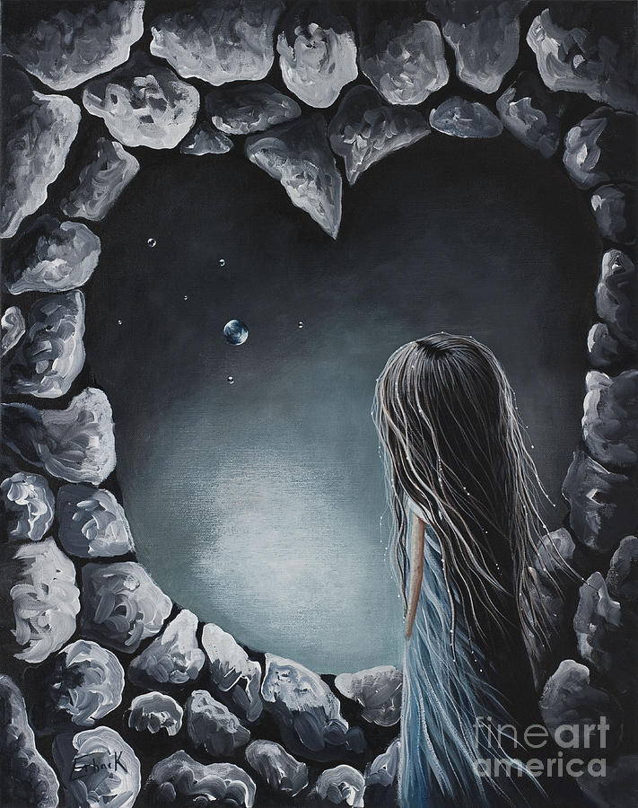 She Talks To Rainbows And Fireflies by Shawna Erback Painting by Moonlight Art Parlour