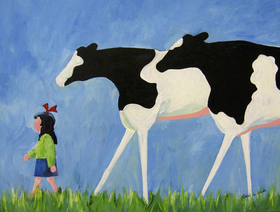 She Wants To Be A Farmer Painting by Carol Jo Smidt