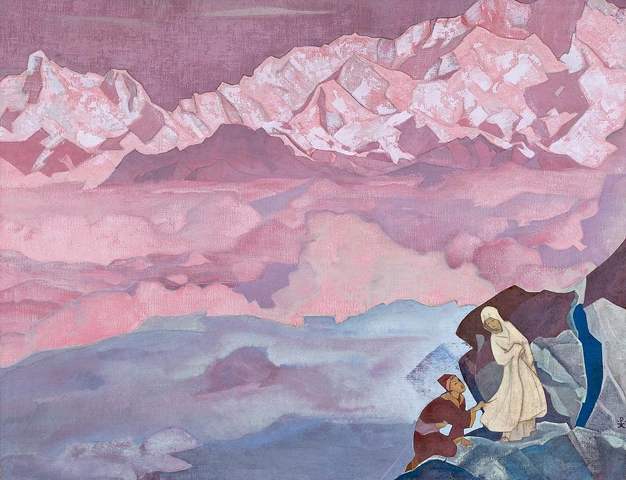 Nicholas Roerich Painting - She who leads by Nicholas Roerich