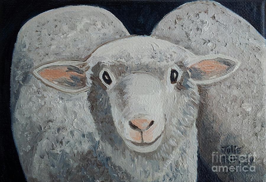 Shear Delight  - Sheep Painting by Julie Brugh Riffey
