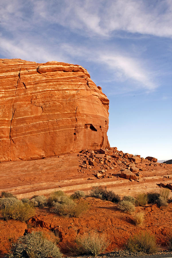 Nevada Photograph - Shear Lined Cliff by Jennifer Robin