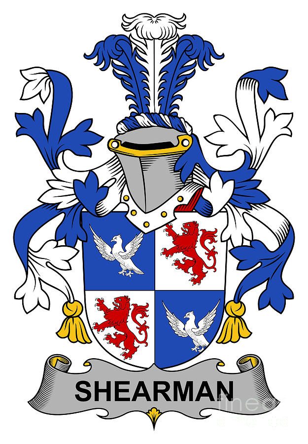 Shearman Coat of Arms Irish Digital Art by Heraldry - Fine Art America