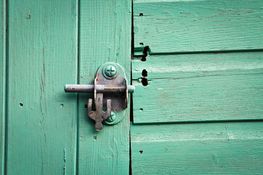 Architecture Photograph - Shed lock by Tom Gowanlock