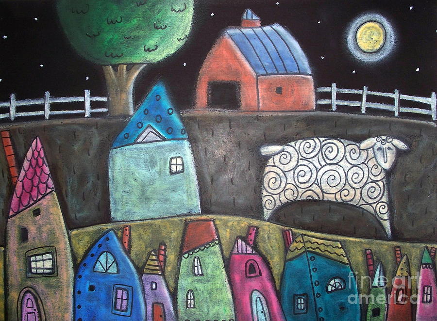 Sheep Country Painting by Karla Gerard