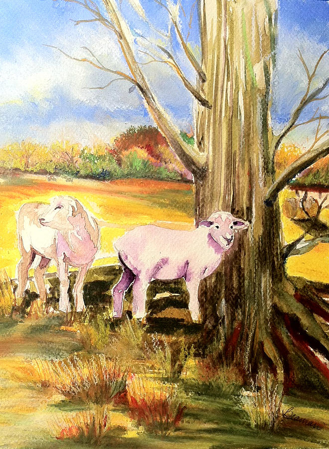 Sheep Farm Painting by Francie Jolin Beaman - Fine Art America