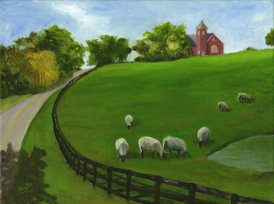 Sheep May Safely Graze Painting by Deborah Butts
