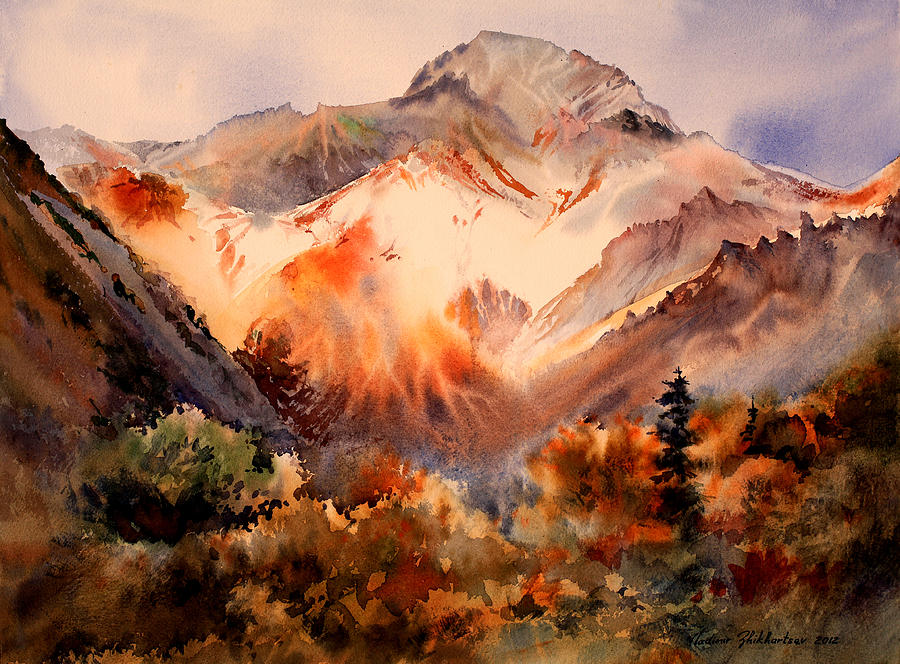 Sheep Mountain  Painting by Vladimir Zhikhartsev