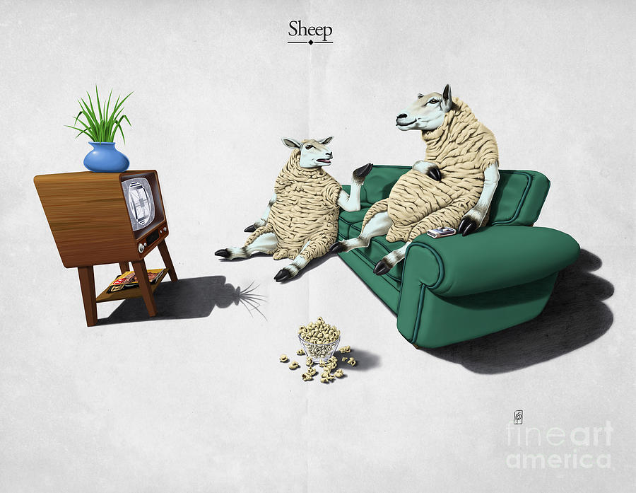 Sheep Mixed Media by Rob Snow