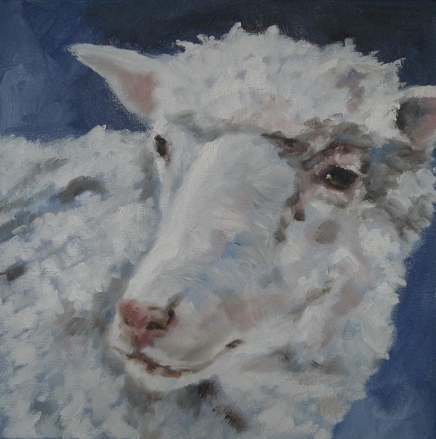 Sheepish Portrait Painting by Veronica Coulston