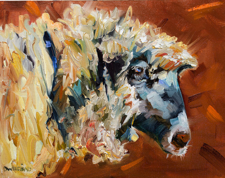 Sheepy Time Painting by Diane Whitehead