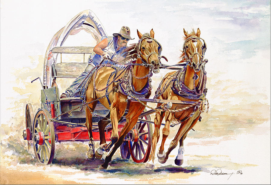 Horse Painting - Sheer Horsepower by Don Dane Horse Painting - Sheer Horsepower by Don Dane