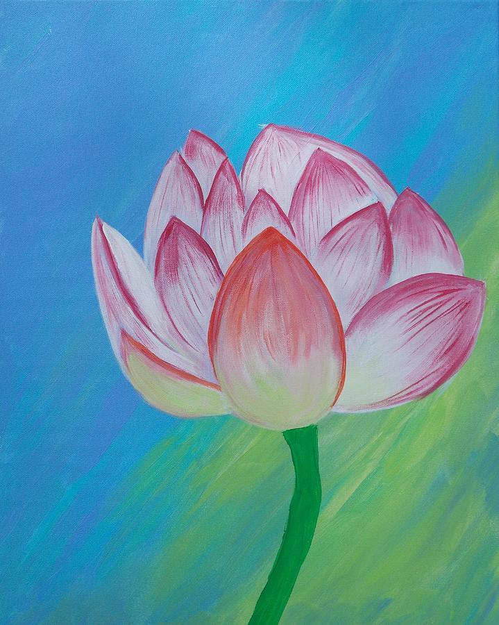 Sheer Lotus Painting by Angela Vincenti - Fine Art America