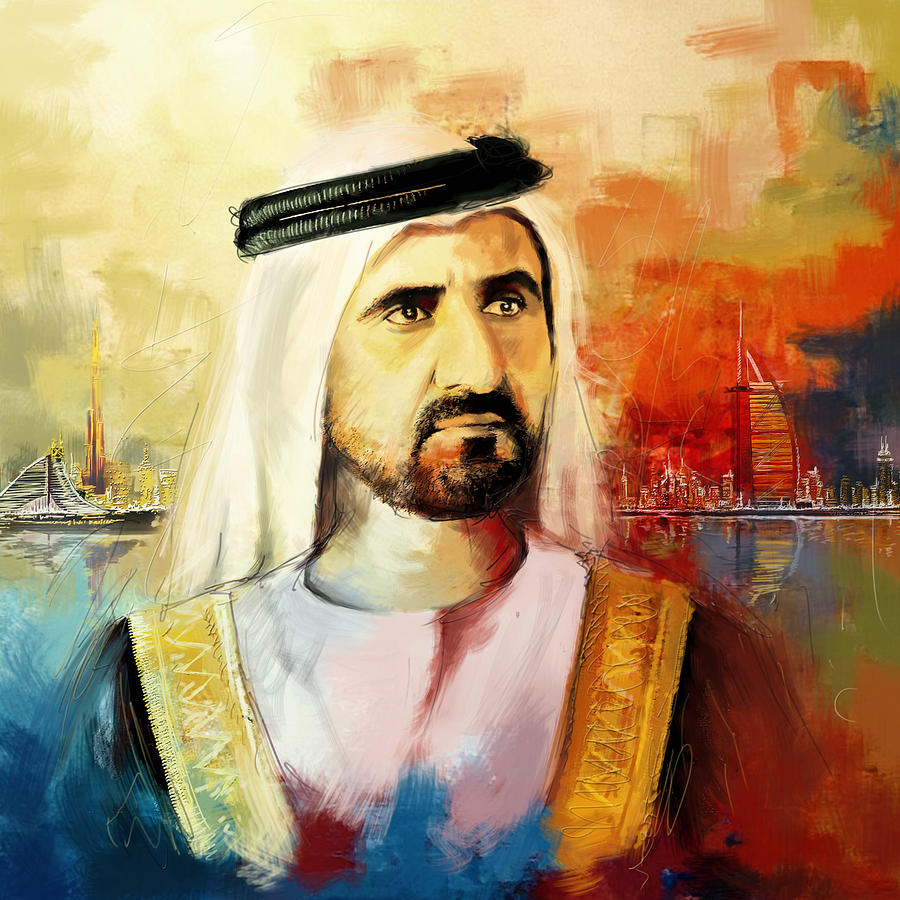 Sheikh Mohammed bin Rashid Al Maktoum Painting by Corporate Art Task Force
