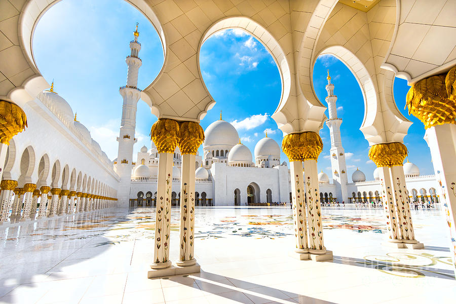 Architecture Photograph - Sheikh Zayed Mosque - Abu Dhabi - UAE by Luciano Mortula