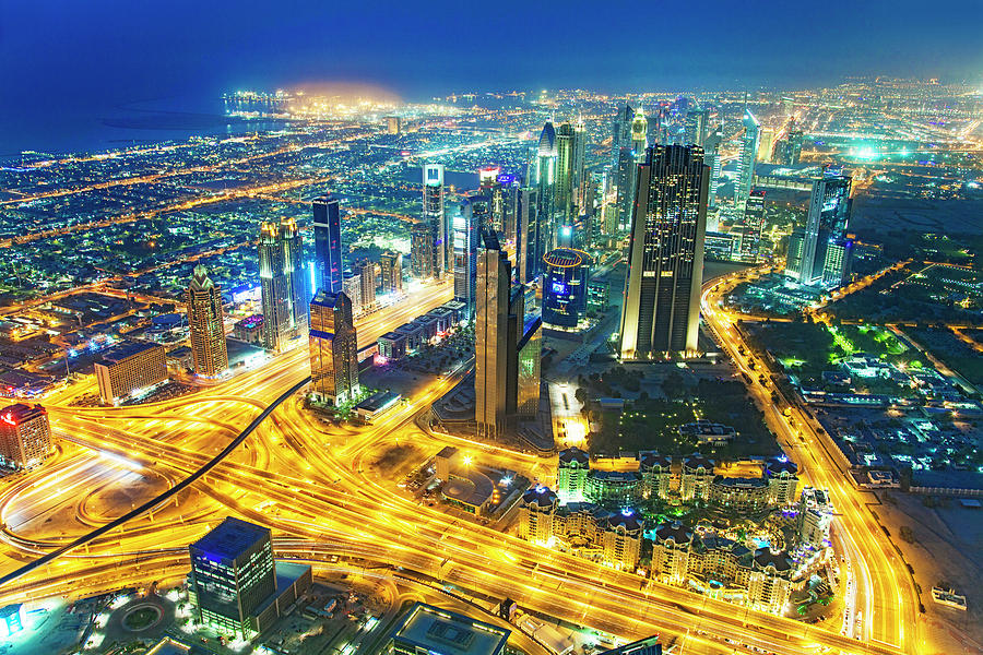 Sheikh Zayed Road Skyline Of Dubai Photograph by Eli asenova