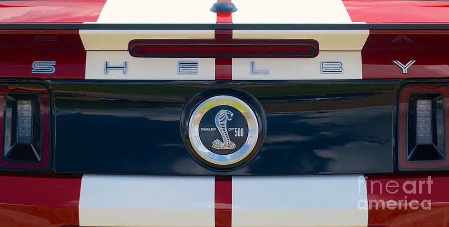 Shelby Cobra Tailgate Emblem Photograph by Mark Dodd