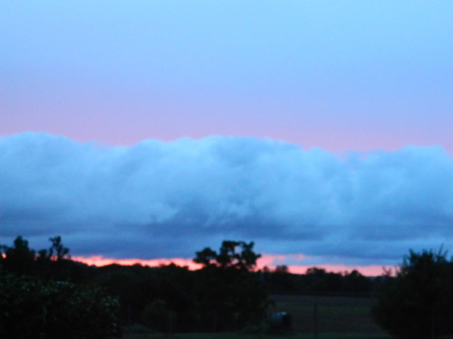 Sunset Photograph - Shelf cloud by Linda Brown