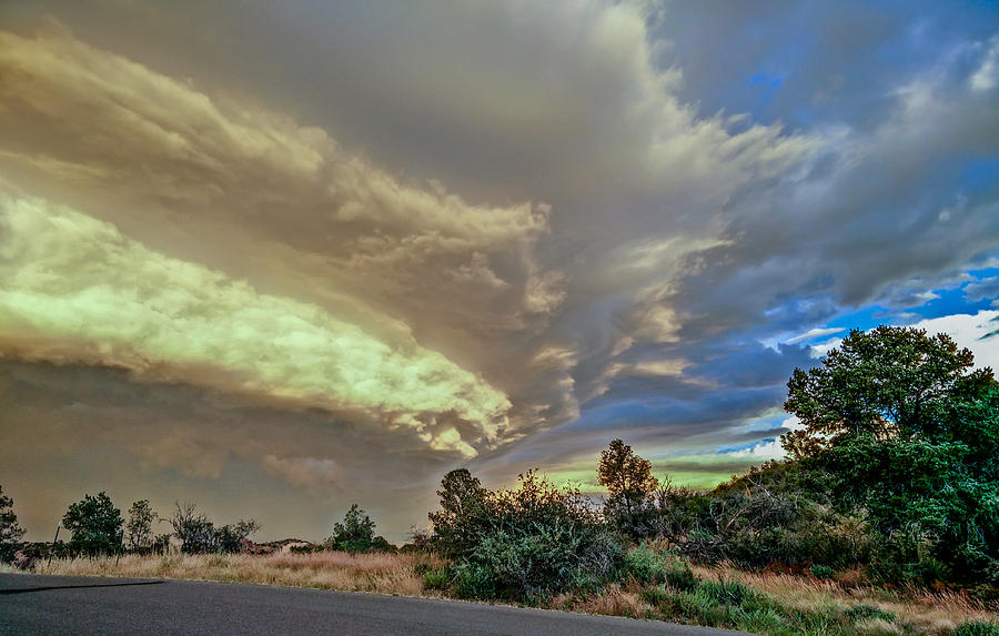 Shelf Cloud over Prescott Photograph by Alan Marlowe