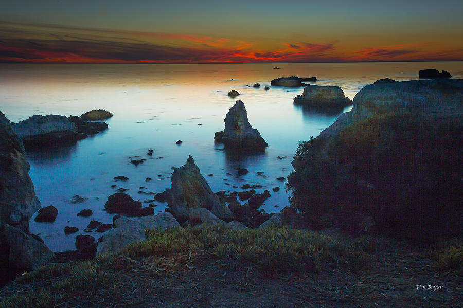 Central Coast Photograph - Shell Beach Sunset by Tim Bryan
