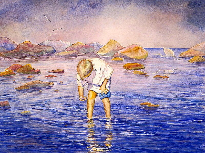 Shell Collecting Painting by AnnaJo Vahle