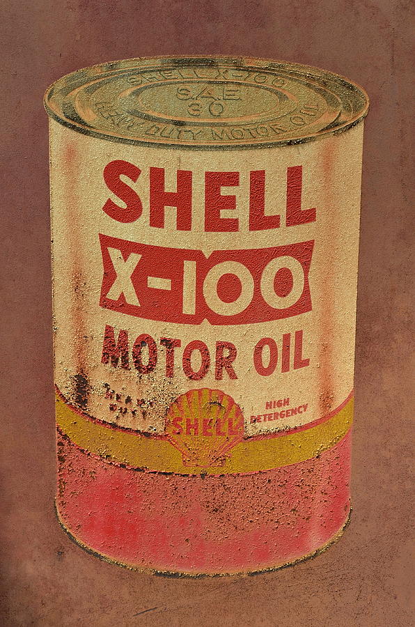 Sign Photograph - Shell Motor Oil by Michelle Calkins