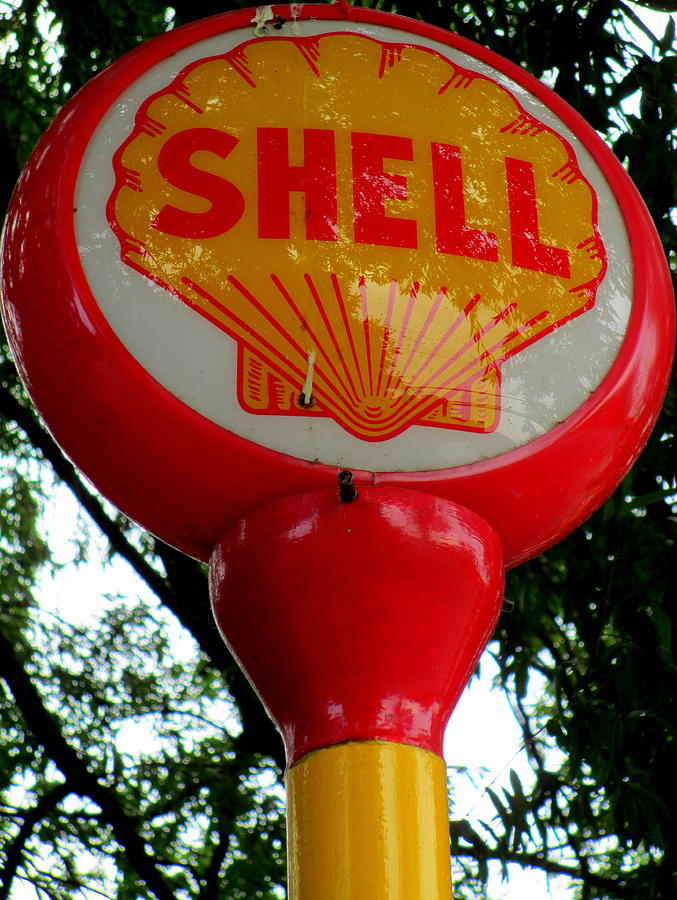Shell Post Sign Photograph by Randall Weidner