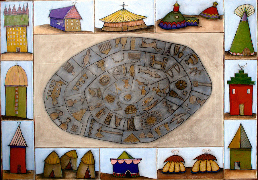 Shelter and Disc Painting by Michael Sharber