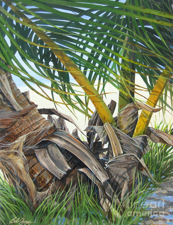Sheltering Palms Painting by Bob  George