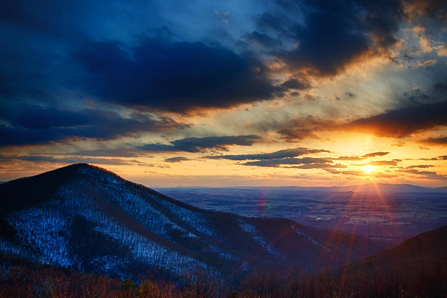 Mountain Photograph - Shenandoah Sunset by Joan Carroll