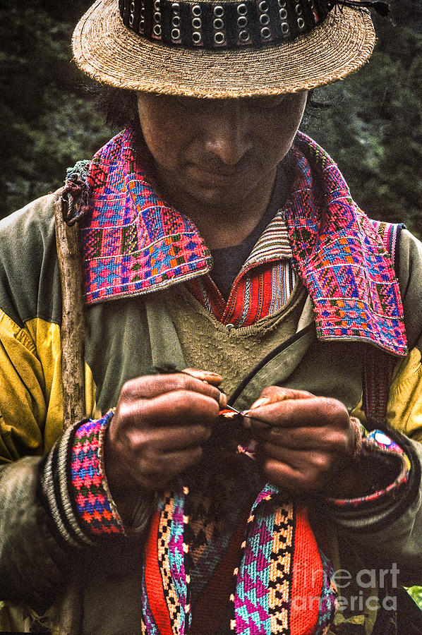 Shepherd Crocheting Photograph by Tina Manley