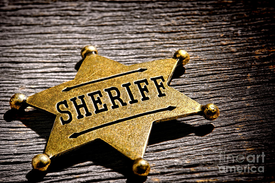 Vintage Photograph - Sheriff Badge by Olivier Le Queinec