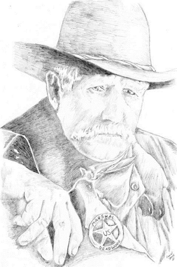 Sheriff Drawing by Daniel Jakus