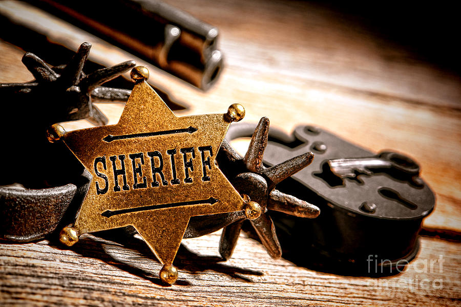 Vintage Photograph - Sheriff Tools by Olivier Le Queinec