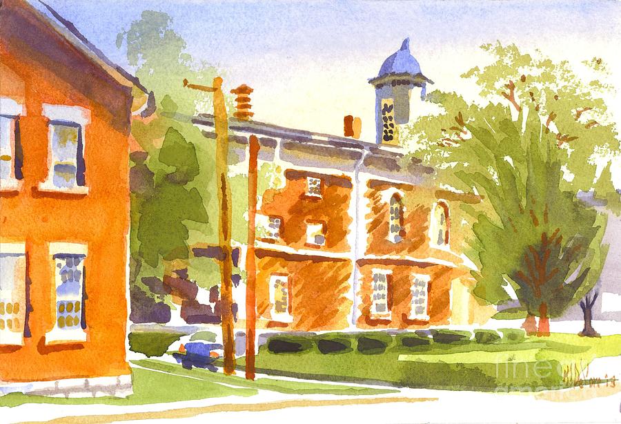 Sheriffs Residence with Courthouse II Painting by Kip DeVore