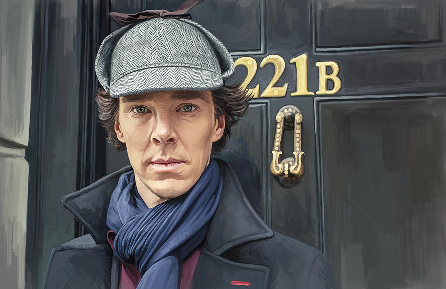 Sherlock Holmes Artwork Painting by Sheraz A