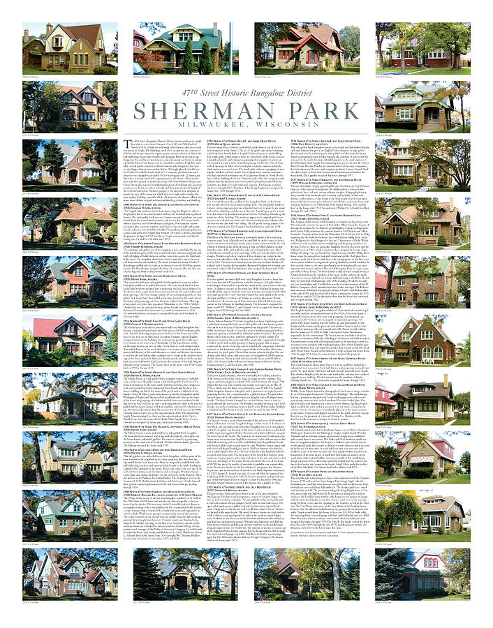 Sherman Park Historic Bungalow District Digital Art by Geoff Strehlow