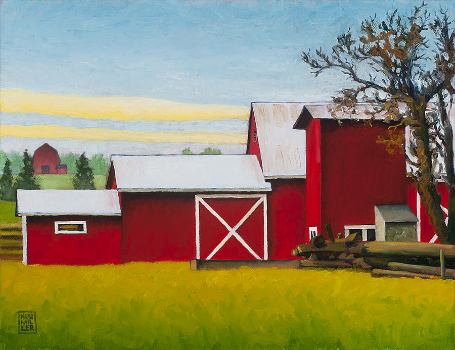 Farm Painting - Sherman Squash Farm by Stacey Neumiller