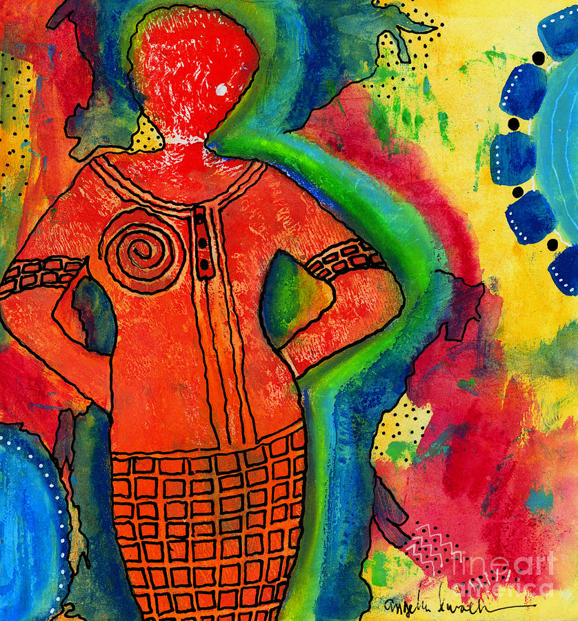 Abstract Painting - Shes a SUPER Woman by Angela L Walker