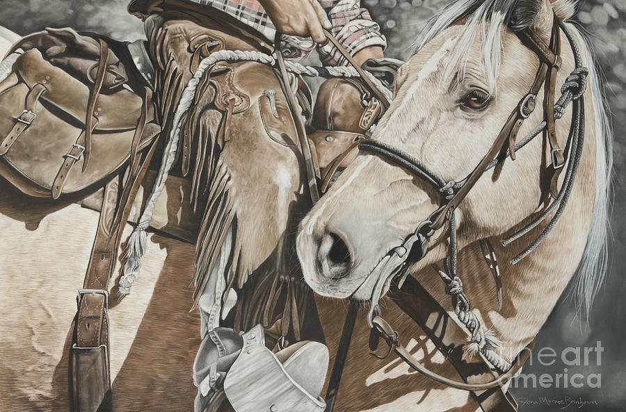 Horse Pastel - Shes a Workin Girl by Joni Beinborn