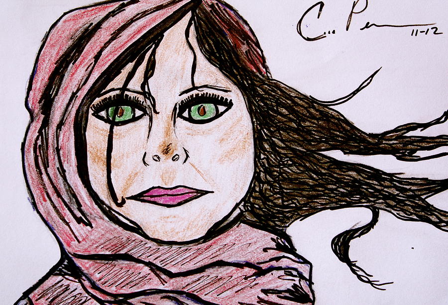 Shes Like the Wind Drawing by Chrissy  Pena