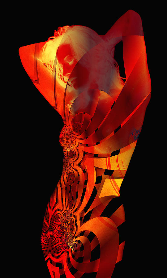 Shes on Fire Digital Art by Kiki Art