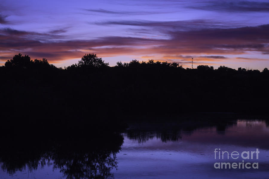 Fall Photograph - Shillouette Sunrise by Michael Goodell