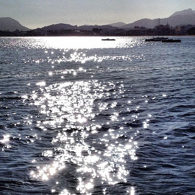 Winter Photograph - Shimmering #sea. Love How It #sparkles by Balearic Discovery