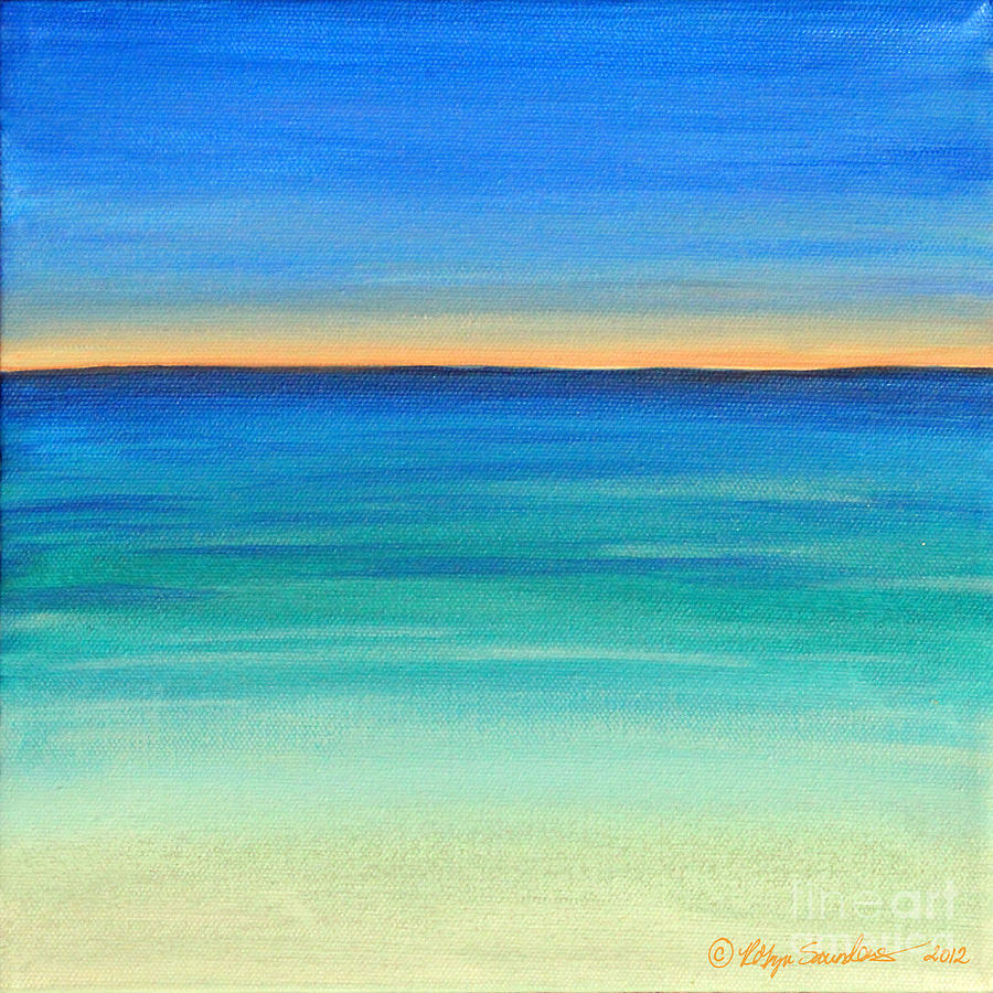 Shimmering Sea Painting by Robyn Saunders