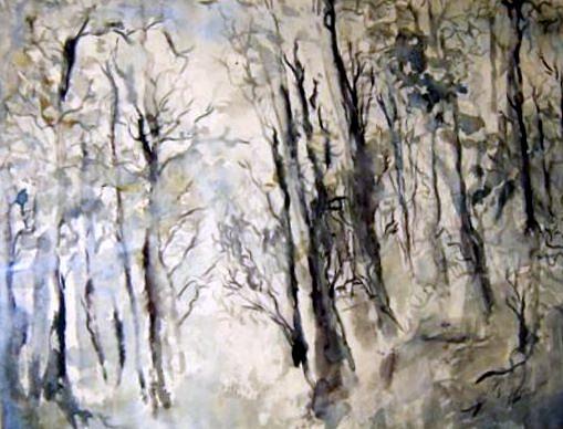 Shimmering Woods Painting by Patricia Trudeau