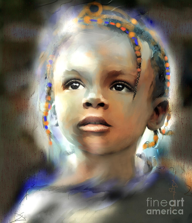 Portrait Painting - Shine On Me by Bob Salo