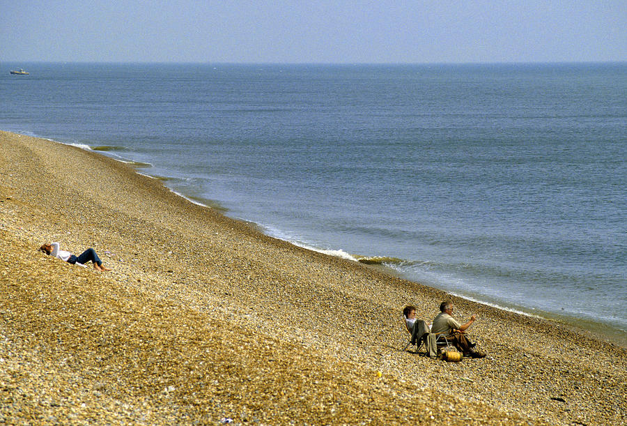 Shingle Beach Near Folkestone England Photograph by David Davies