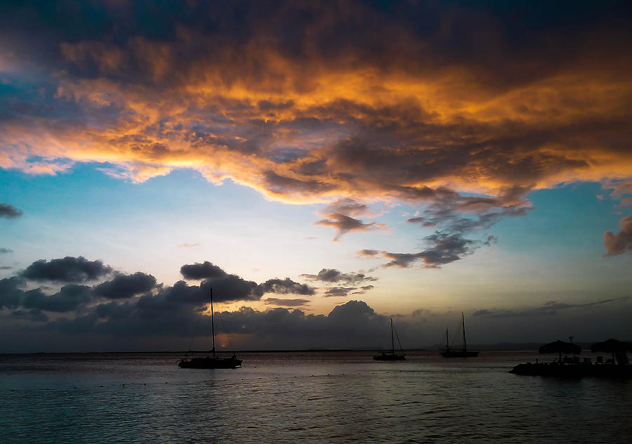 Shining clouds at dusk Photograph by Haren Images- Kriss Haren