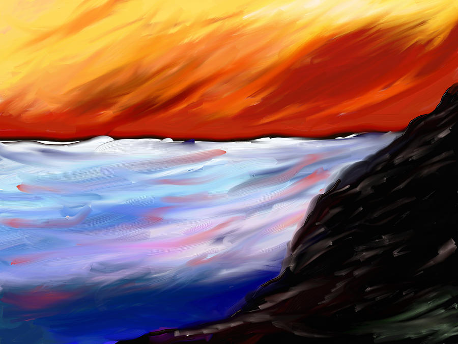 Seascape Painting - Shining Sea - Abstract Art by Eliza Donovan Seascape Painting - Shining Sea - Abstract Art by Eliza Donovan