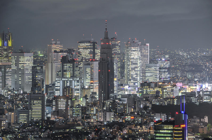 Shinjuku Skyline At Night By Image Courtesy Trevor Dobson